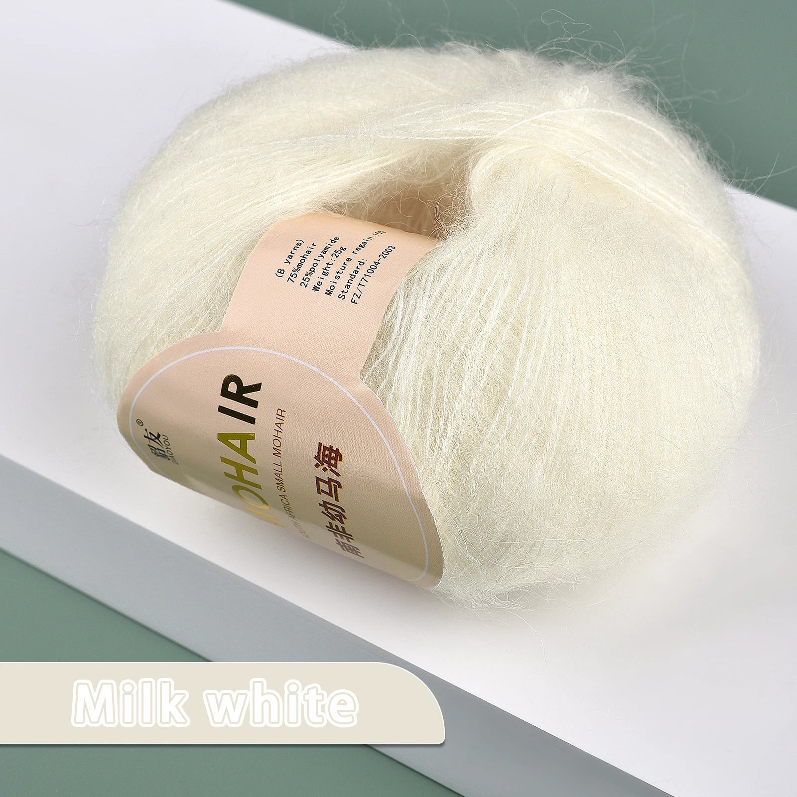 25g/Roll Soft Wool Knitting Cashmere Long Thin Yarn Roll Mohair Yarn DIY Hand Crochet Soft Mohair Cashmere Wool Knitting Yarn