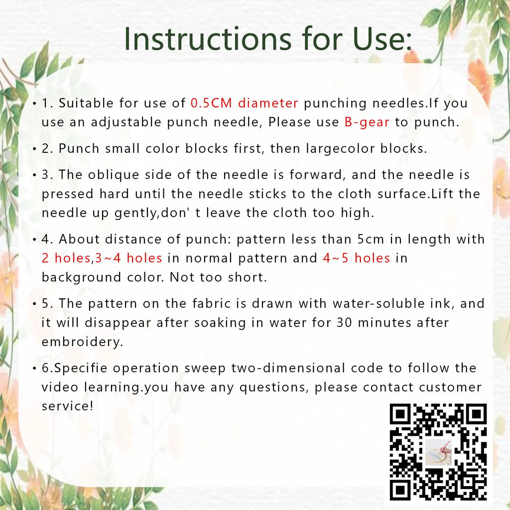 DIY Embroidery Kit Cartoon Punch Needle Stitching Craft Set Pattern Printed Needlework Cross Stitch Sewing Painting Home Decor