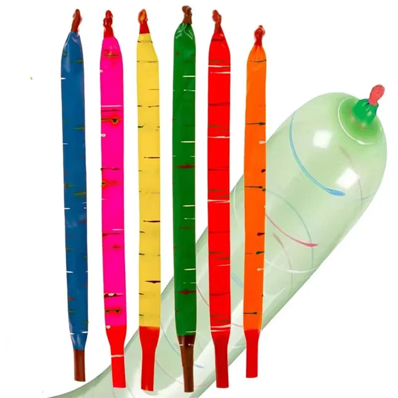 10/20pcs Mixed Color Long Latex Rocket Balloon Flying Squeaking Birthday Party Decoration Classic Toys