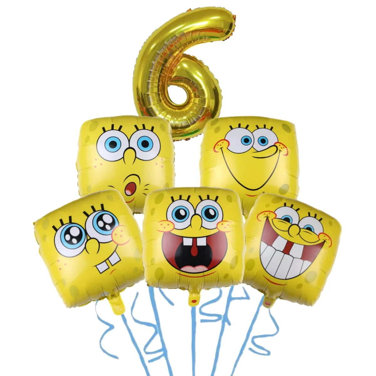 Cartoon SpongeBob Theme Birthday Party Decoration Balloons Digital Balloons Baby Shower Birthday Gifts Party latex Party Balloon