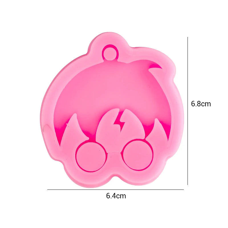 Dog Paw Print Resin Molds Heart Shape Keychain Casting Silicone Molds for Key Chain Pendant Making Epoxy Resin Craft Jewelry DIY