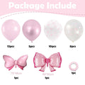 Bow Balloons, Light Baby Pink White Clear Pastel Balloons with Bow Foil Balloon for Girl Princess Bridal Birthday Party Supplies