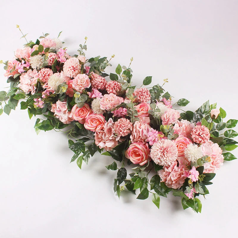 50/100cm DIY Wedding Flower Wall Decoration Arrangement Supplies Silk Peonies Rose Artificial Floral Row Decor Wed Arch Backdrop