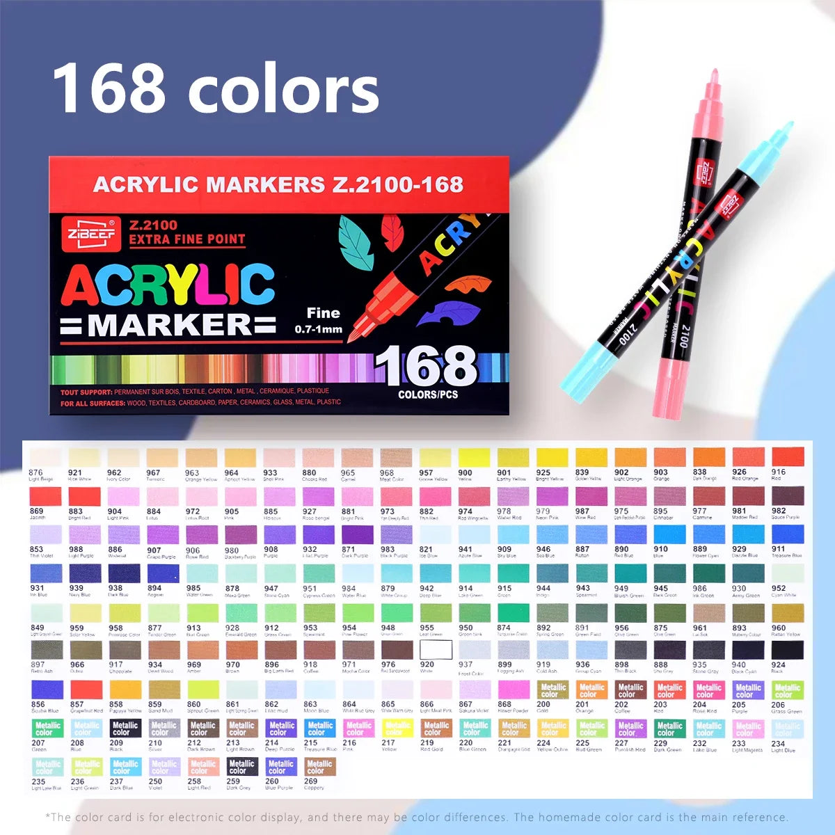 36-240 Acrylic Paint Markers, Waterproof & High Saturation for Wood,Metal,Plastic,Fabric,Glass,Ceramic Painting DIY Art Supplies
