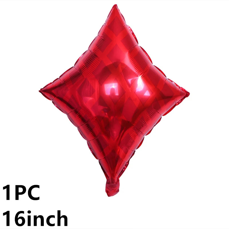 15PS Poker Casino Latex balloon aluminum foil balloons Wedding Christmas Party Baby Shower Birthday Decoration