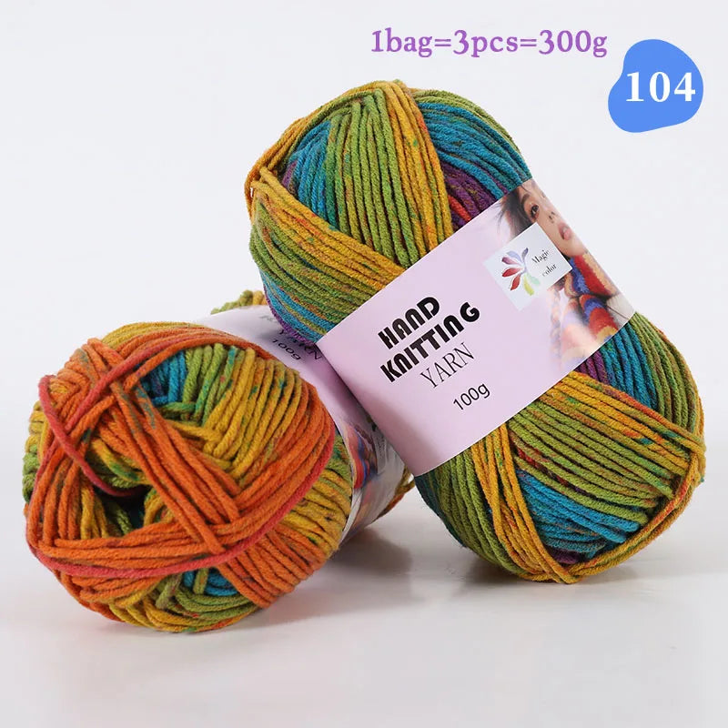 7-Strand Yarn, Multi-Colored Gradient Yarn