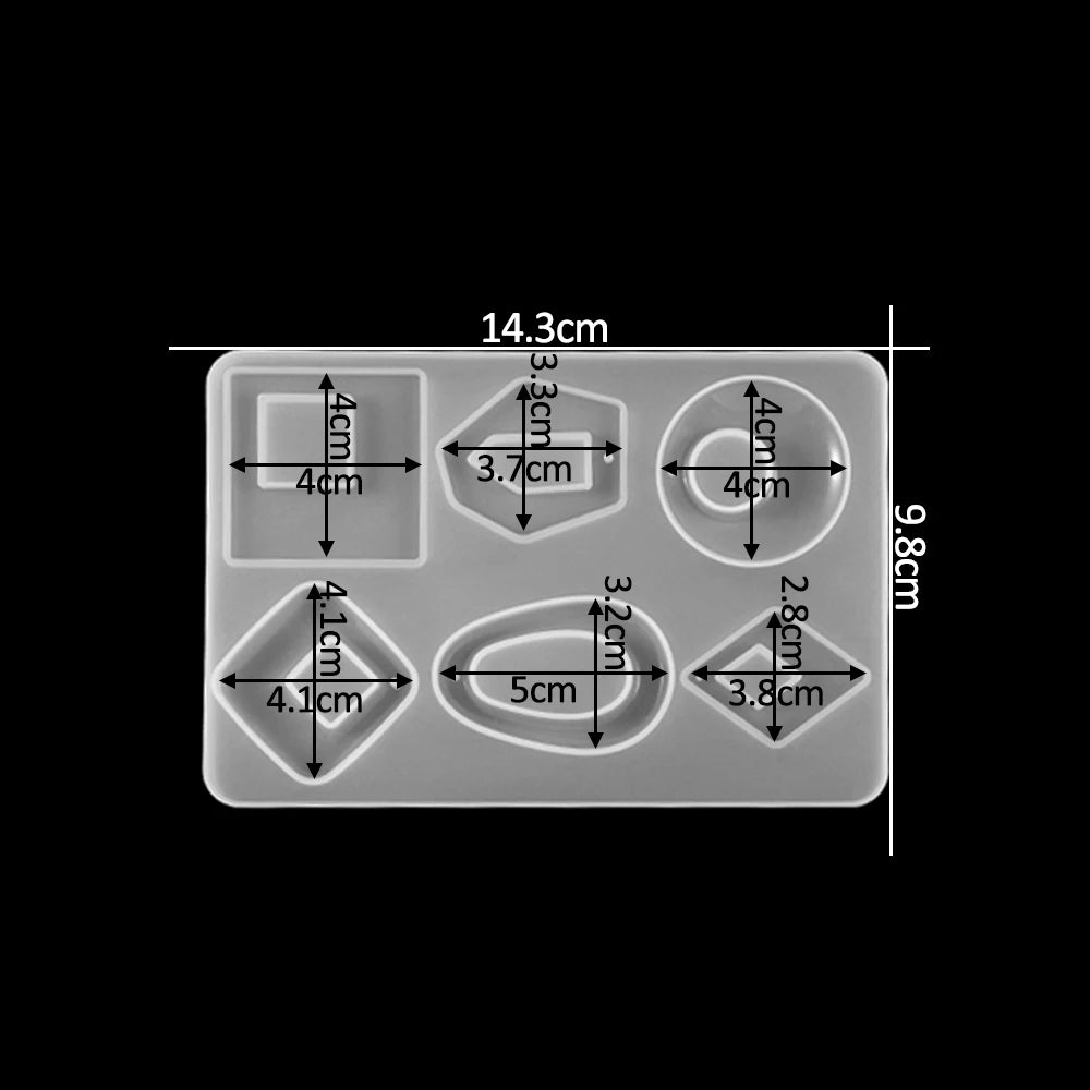 Earring Pendant Silicone Mold Epoxy Resin Jewelry Making Molds Heart Leaves Moon DIY Charms Pendant Mould Creative Jewelry Craft