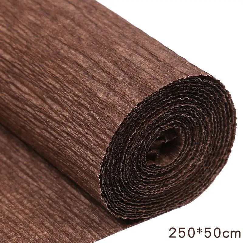 50x250cm Colored Crepe Paper Roll Origami Crinkled Crepe Paper Craft DIY Flowers Decoration Gift Wrapping Thickened Paper Craft