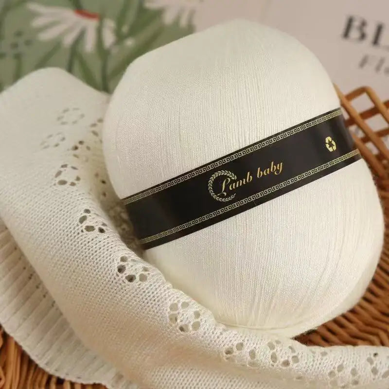 1 Piece of 150g Fine Silk Cotton Yarn for Summer, Soft Solid Color Silk Cotton Yarn, Suitable for Crochet, Knitting, Handicrafts, T-Shirts, Shawls, Scarves, and Accessories