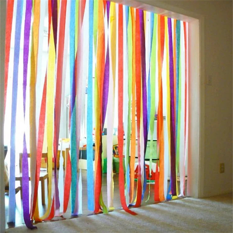 5x250cm Roll Crinkled Crepe Paper decorative Flower for easter children's day party kid child DIY handmade creative papers