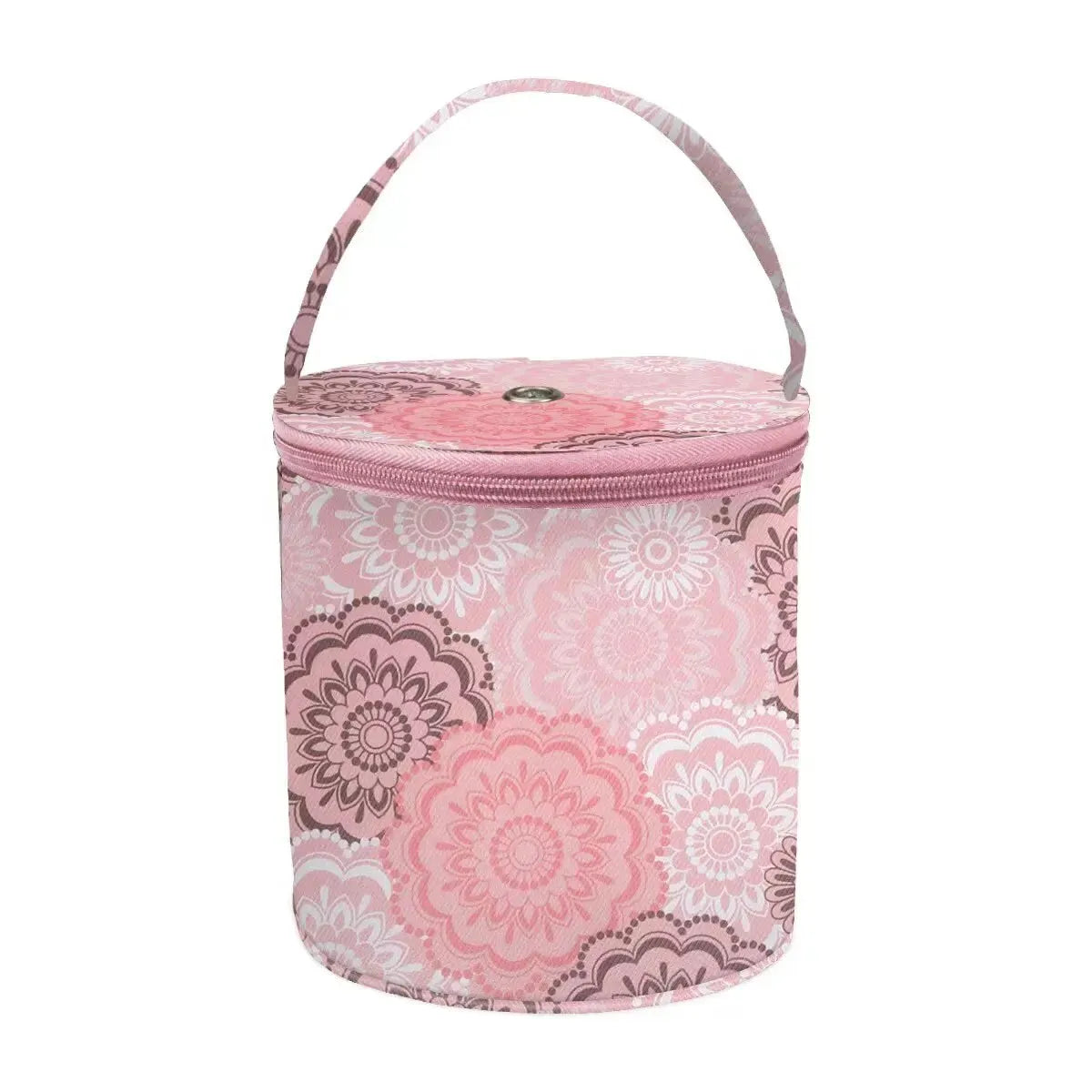 Portable Round Yarn Storage Bags Knitting Wool Organizer Crochet Sewing Needles Handbag Weave Tools Accessories Barrels
