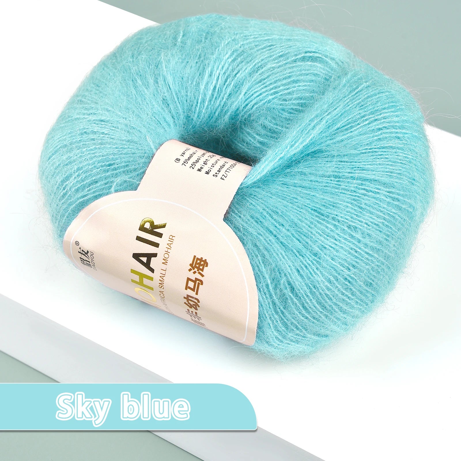 25g/Roll Soft Wool Knitting Cashmere Long Thin Yarn Roll Mohair Yarn DIY Hand Crochet Soft Mohair Cashmere Wool Knitting Yarn