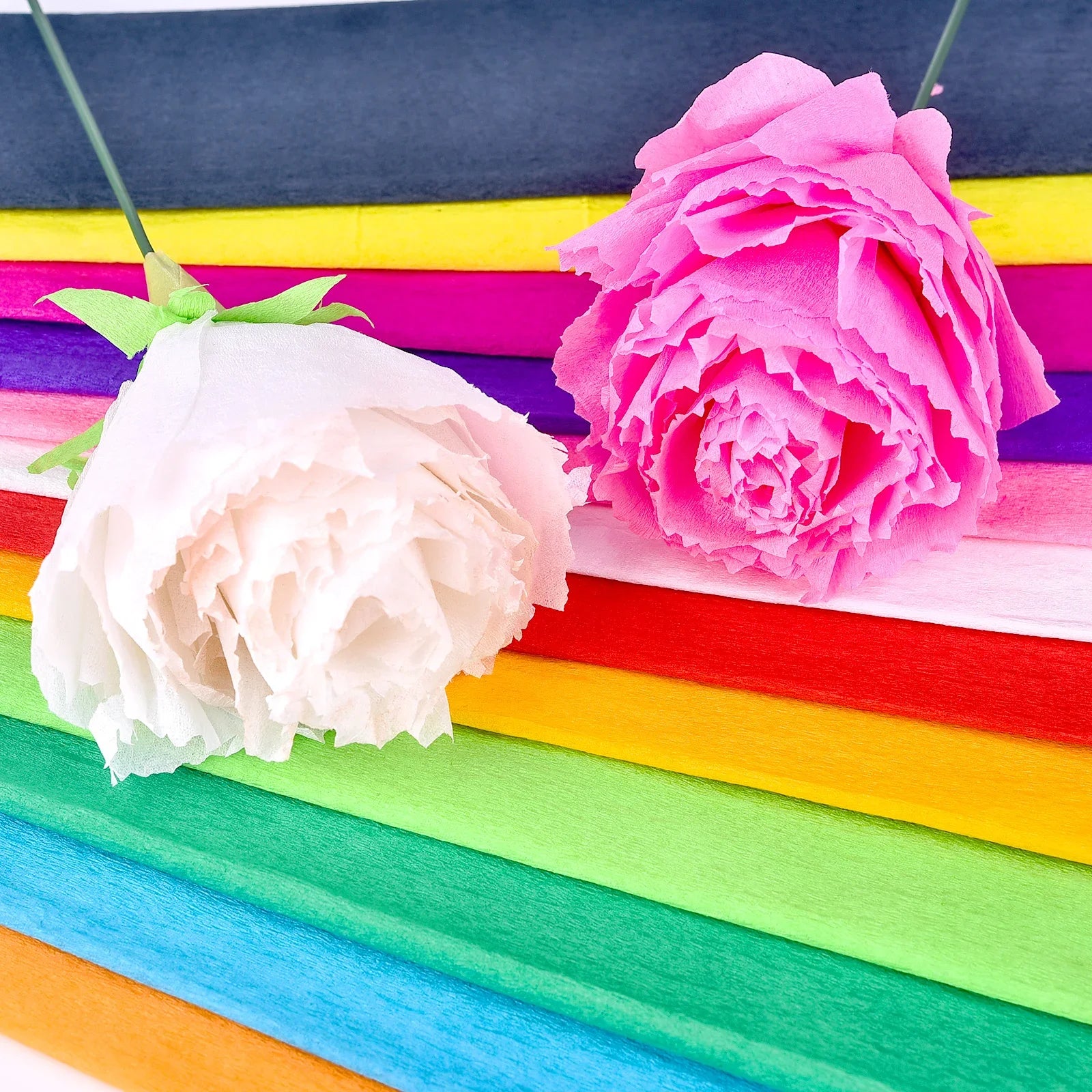 10pcs 75x50cm Colored Handmade Crepe Paper Roll Origami Crinkled Crepe Paper Craft DIY Flower Home Decoration Wrapping Gift