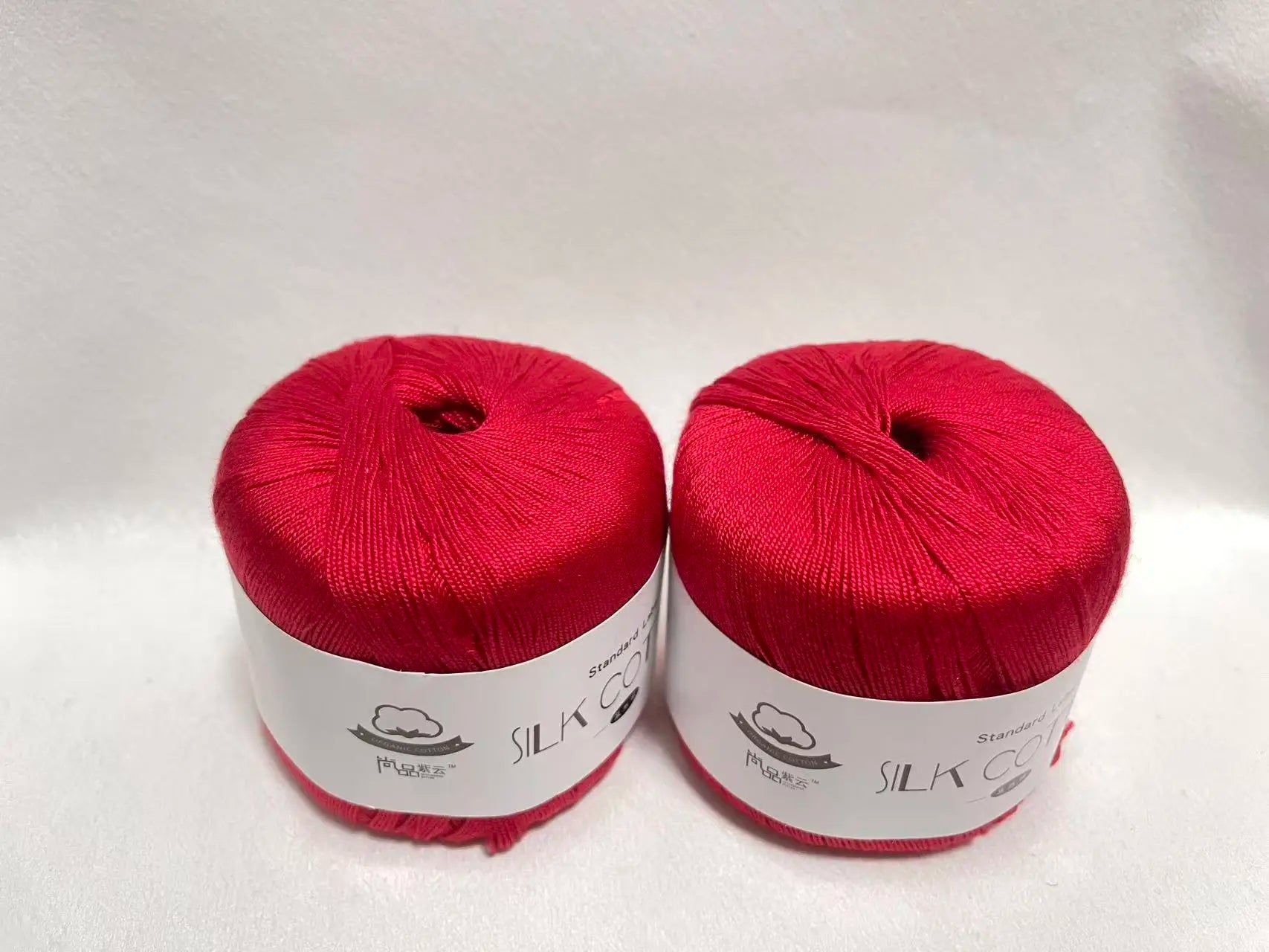 New 2Pcs Christmas Silk Lace Cotton Milk Crochet Yarn Baby Hand-Knitted Warm Soft Knitting Thread for Hand Knitting