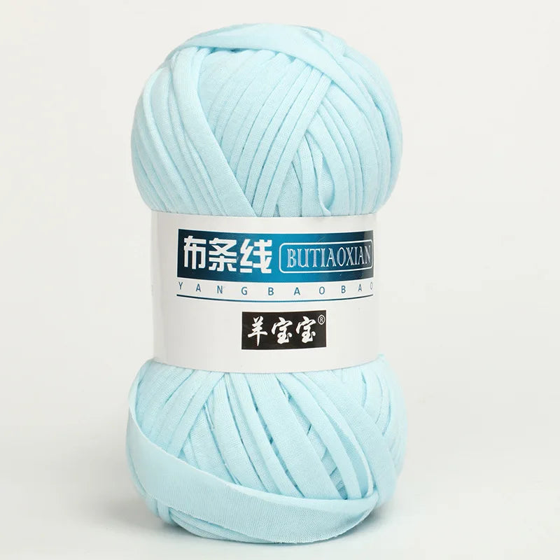 100g T Shirt Knitting Yarn For Crochet Bag Hat Slippers Coaster Blanket Thread Soft Polyester Woven Yarn Thick Soft Cloth Yarn