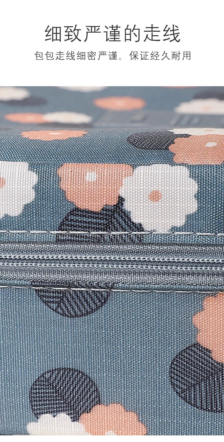 Portable Needlework Storage Bag Mesh Divider Pouch Yarn Knitting Tools Organizer Cases Storage DIY Apparel Travel Wash Bag