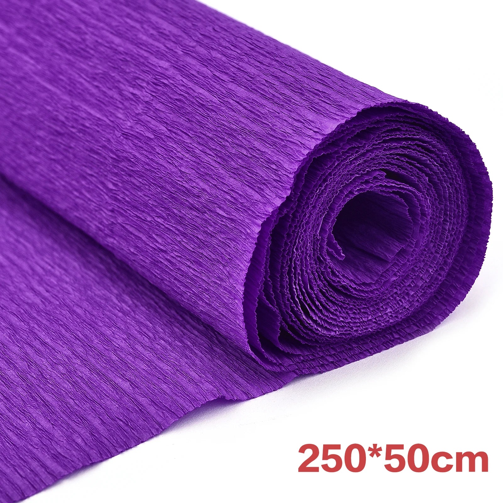 250*25cm Crinkled Crepe Paper Roll Colored Origami Paper Craft DIY Flowers Decoration Gift Wrapping Paper Packing Supplies