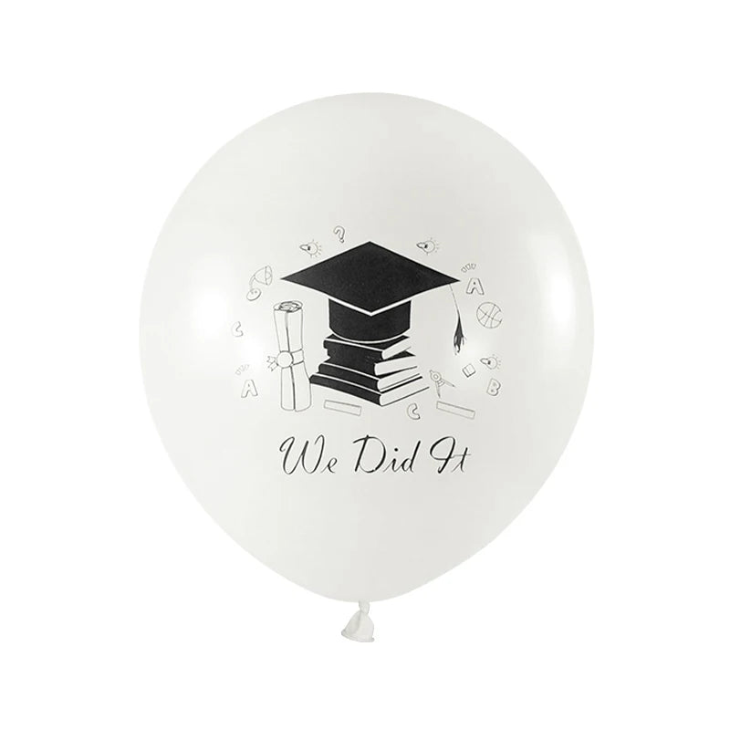 10Pcs We Did it Bachelors Cap Balloon Latex Graduation Decorations Class Of 2023 Graduation Party Congratulation Decor