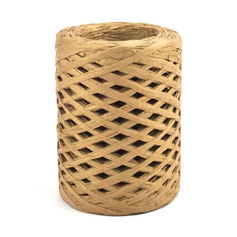 100M Natural Raffia Straw Yarn for Knitting Crocheting Paper Threads Friendly Paper Yarn DIY Handmade Summer Sunhat Beach Bag