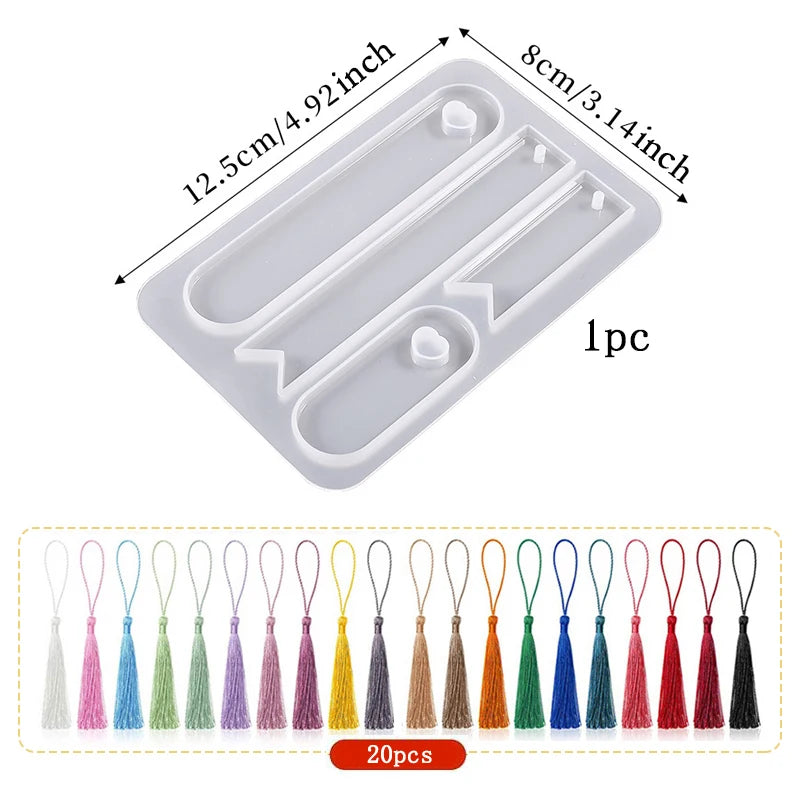 Bookmark Jewelry Casting Silicone Resin Mold Set for DIY Bookmark Pendants Bookmark Molds Silicone Molds Resin Jewelry Making