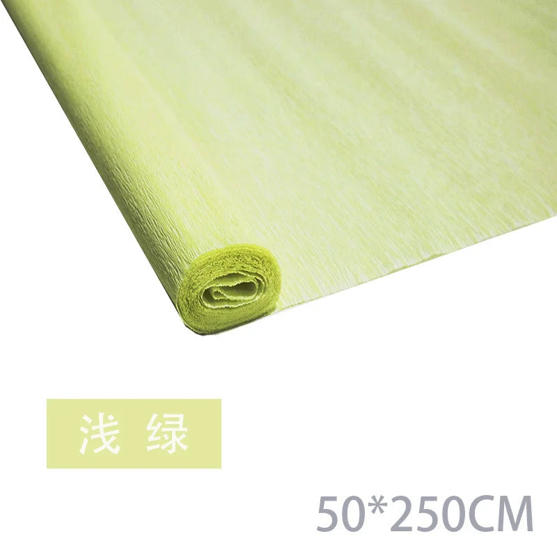 Color Handmade Crepe Paper Diy Paper Flower Material Gift Paper Roll Edge Paper Kindergarten Handmade Flower Origami