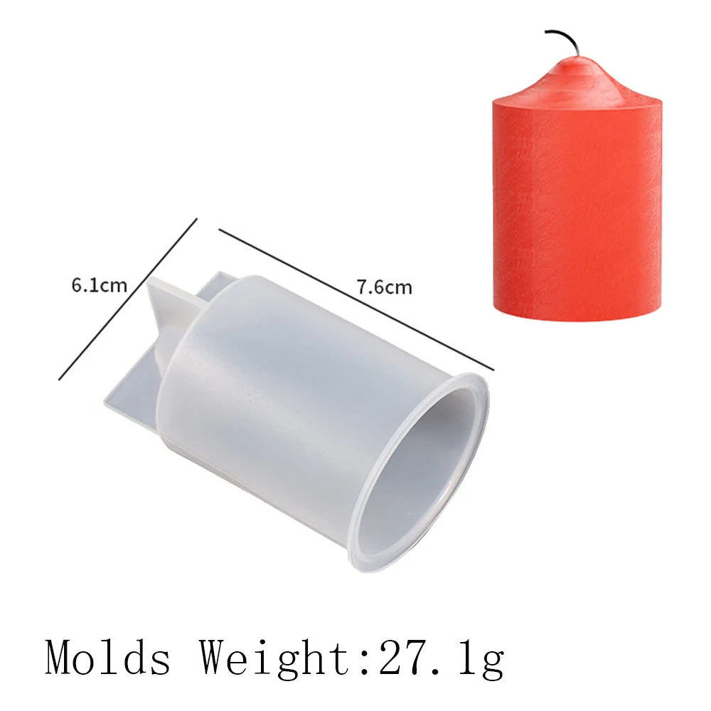 Cylinder Silicone Candle Mold DIY Stripe Candles Dinner Ornament Making Plaster Epoxy Resin Molds Home Decor Handmade Gifts