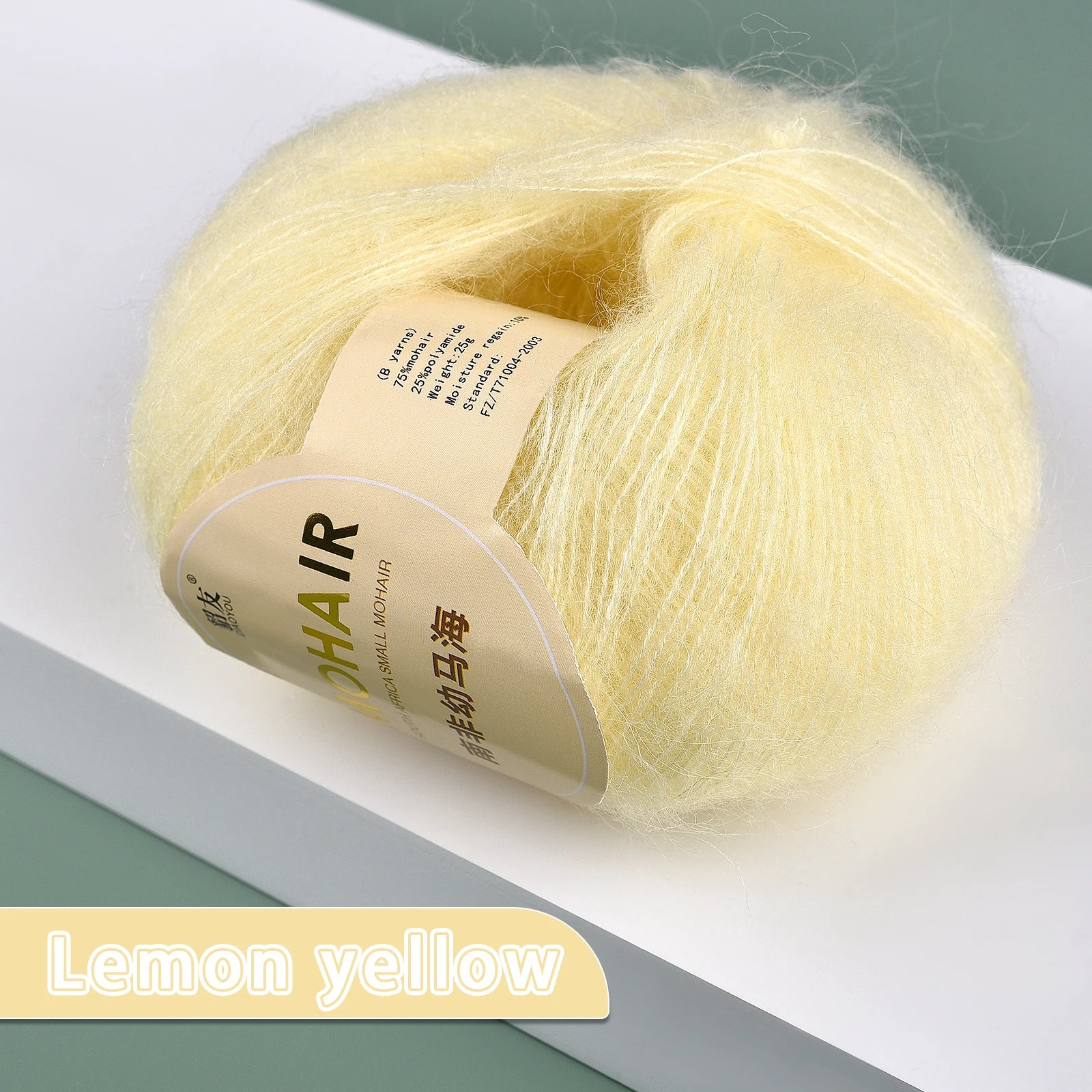 25g/Roll Soft Wool Knitting Cashmere Long Thin Yarn Roll Mohair Yarn DIY Hand Crochet Soft Mohair Cashmere Wool Knitting Yarn