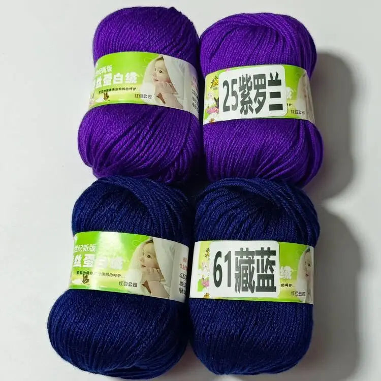 4PCS 200g Baby Cashmere Cotton Dot Yarn Soft Warm Lanas For Hand Knitting And Crochet Cloth milk cotton yarn