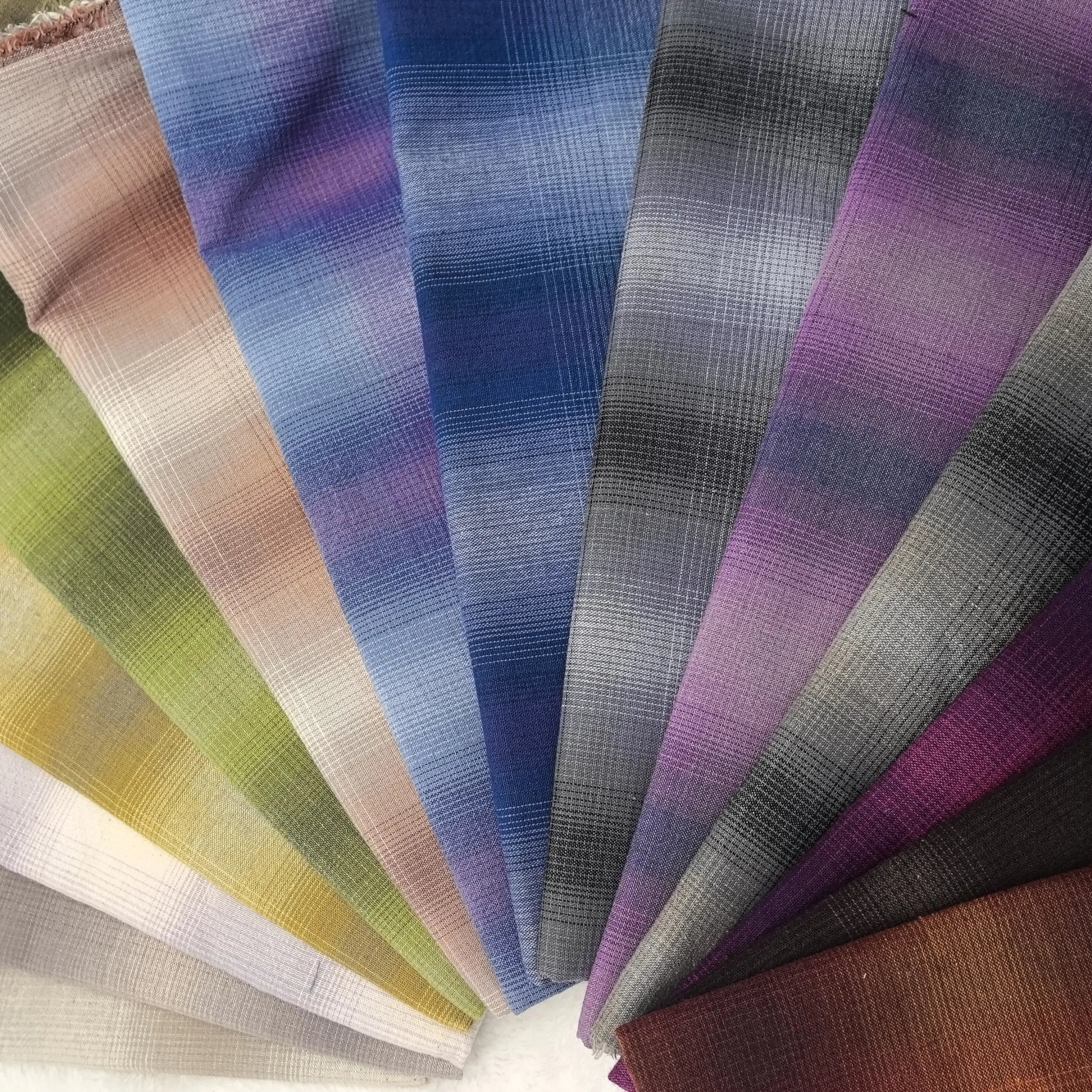 Gradient color Japanese Yarn-dyed fabric handmade DIY Patchwork 100% Cotton Fabric For Sewing Doll clothes Quilt cloth