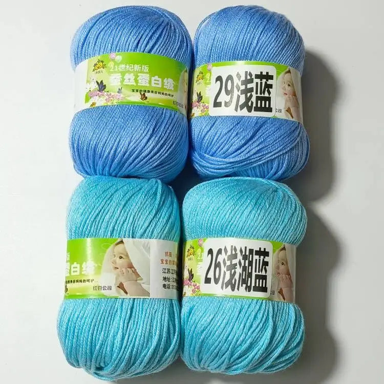 4PCS 200g Baby Cashmere Cotton Dot Yarn Soft Warm Lanas For Hand Knitting And Crochet Cloth milk cotton yarn