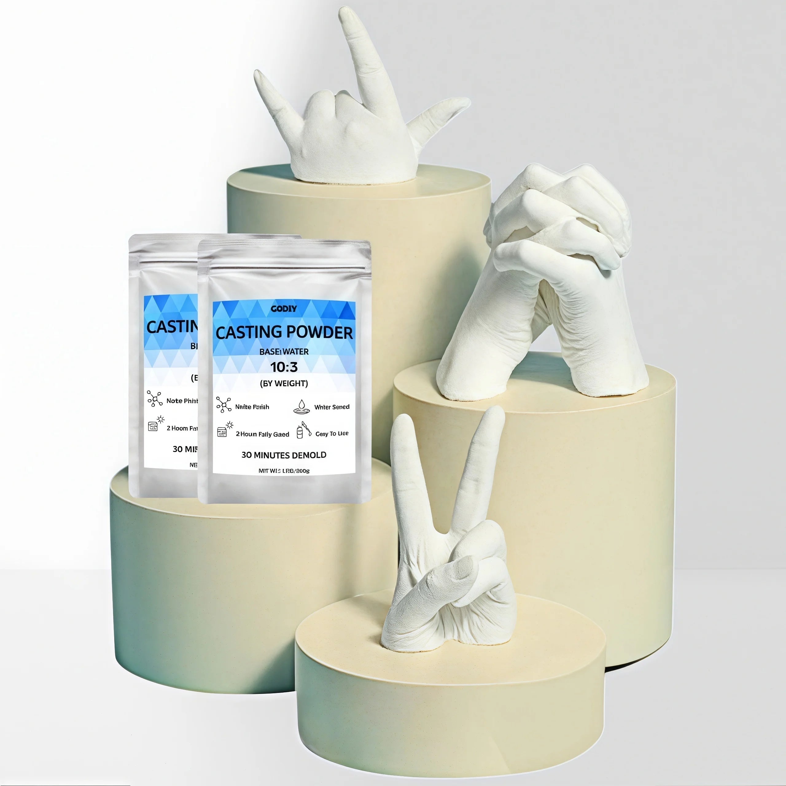 Casting Plaster Powder, Fine Craft Plaster Powder, Concrete for Casting, White Relief Casting Powder, Perfect for Craft