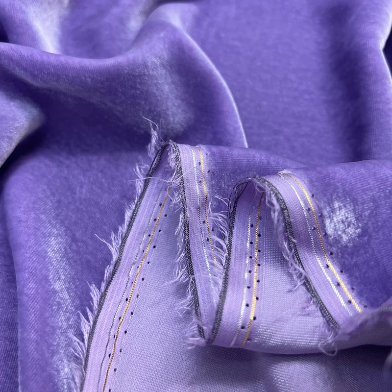 40 Colors Silk Velvet Fabric - Black Mulberry Silk Velvet for High-End Dress- Luxurious Gold Silk Velvet Material