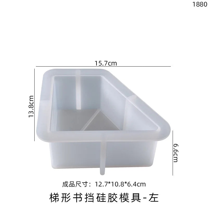 DIY Crystal Silicone Resin Mold Geometry Large Cube Heart Shaped Round Rectangular Mirror Silicone Mold For Resin Casting Making