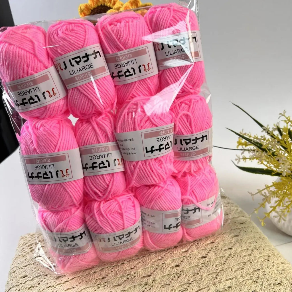 12PCS 300g Milk Yarn Handmade Coarse DIY Weaving Yarn Ball For Sweater Hat Scarve And Other Clothing Soft Crochet Knitting Yarn