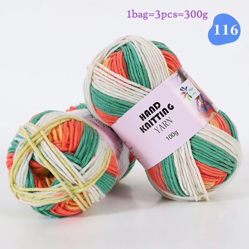 7-Strand Yarn, Multi-Colored Gradient Yarn