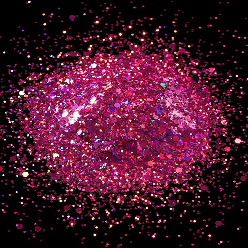 10g Holographic Hexagon Chunky Glitter Epoxy Resin Filler Flakes Laser Sparkly Sequins for DIY Epoxy Resin Nail Art Fillings