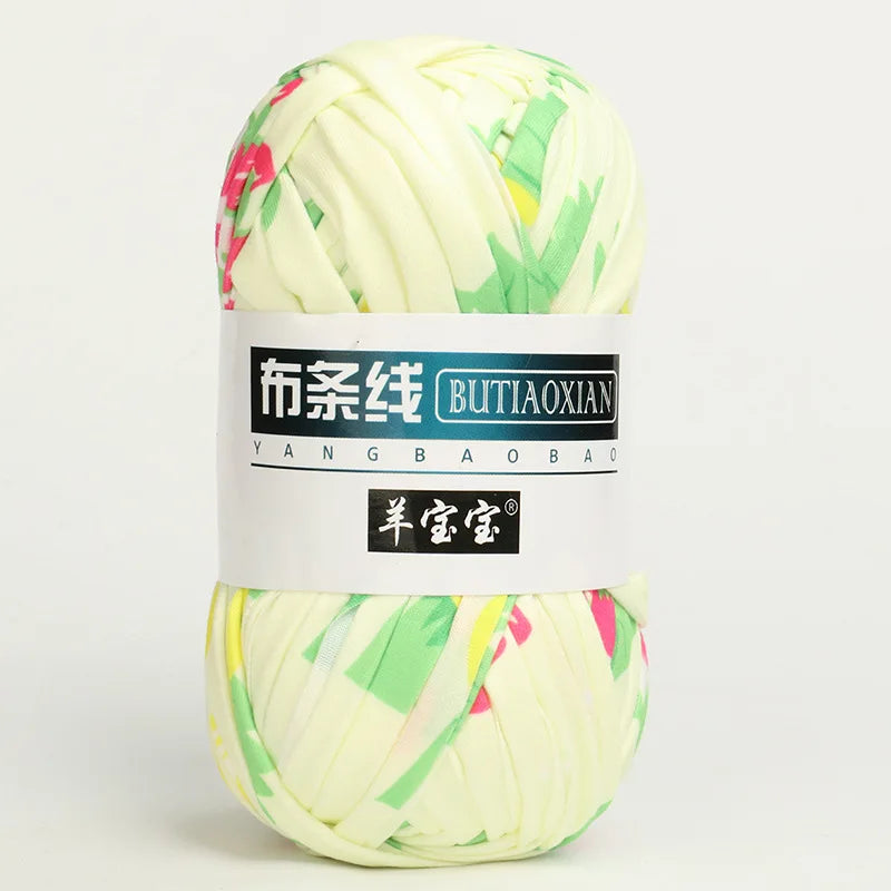 100g/pc Crocheting T Shirt Thick Soft Cloth Yarn for Hand Knitting Crochet Line Woven Handbag Blanket Thick Yarn Flat thread