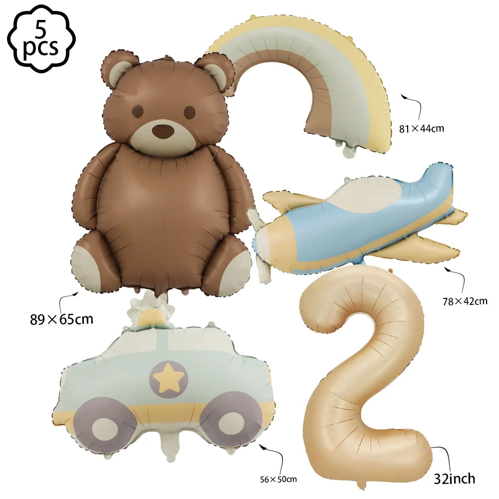 Brown Teddy Bear disposable tableware Teddy Bear party napkins plates cups kids Teddy Bear Birthday Party decoration Baby Shower