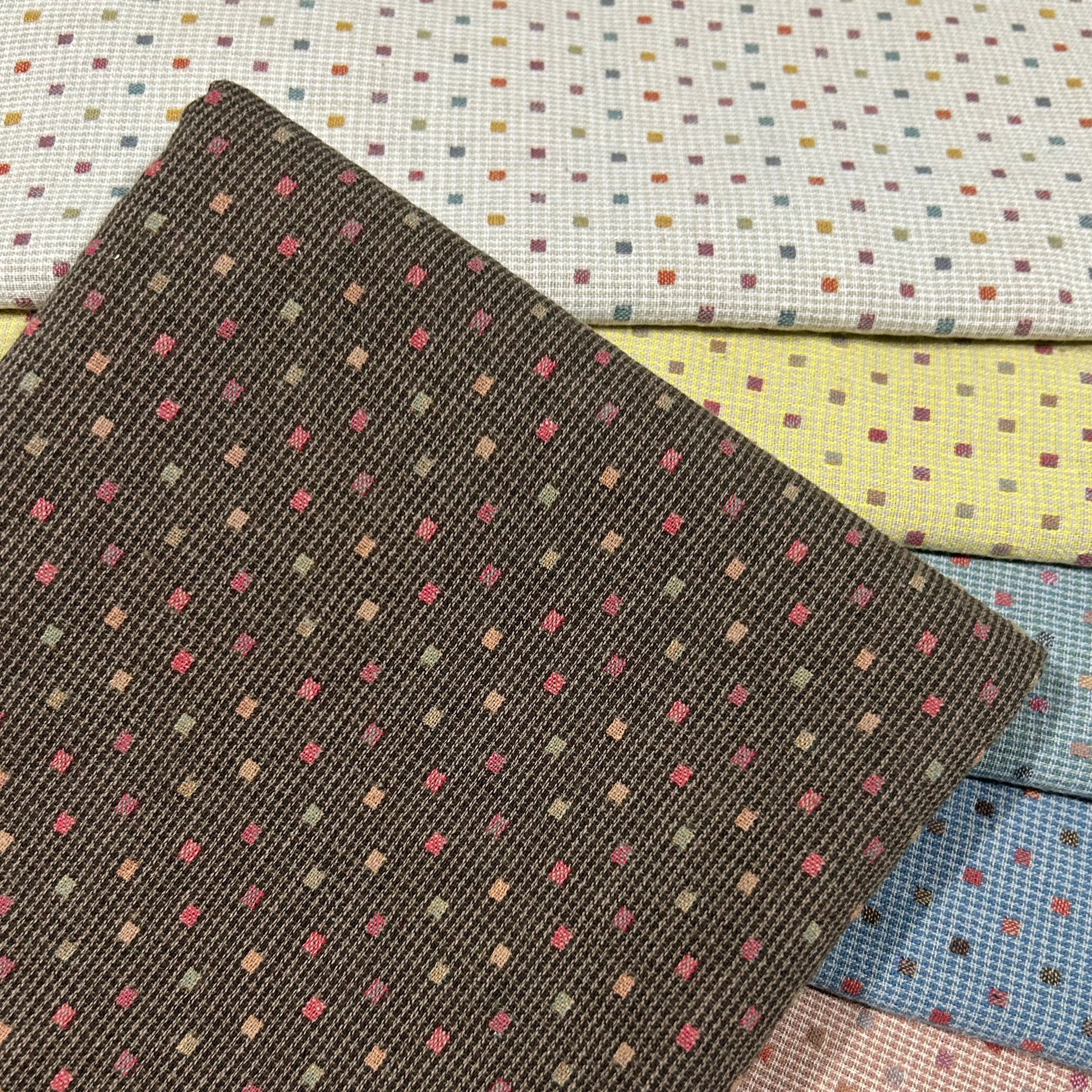 10-Color 100% Cotton Polka Dot Yarn Dyed Patchwork Fabric, Diy Handmade Sewing Fabrics, 140cm Wide, Sold Per Half Meter