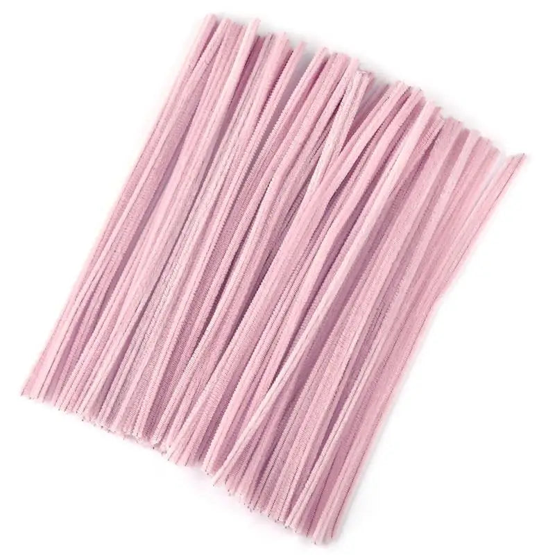 100pcs Chenille Stems Toys DIY Strips Twist Bar Anvil Wire Craft Pipe Creative Hobby Children Plush Stick Chenille Sticks