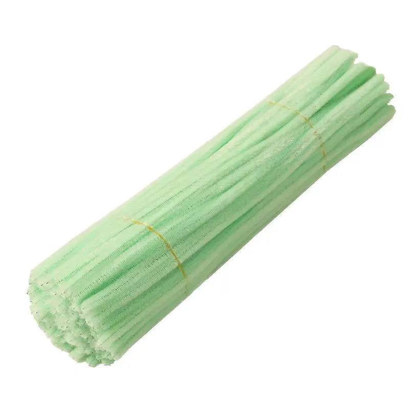 100pcs 30cm Chenille Stems Stick Cleaners Kids Educational Toys Handmade Colorful Chenille Stems Pipe for DIY Craft Supplies