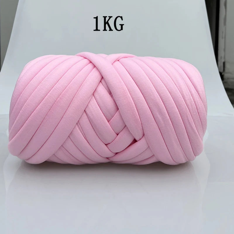 1KG Thick Super Bulky Chunky Yarn for Hand Knitting Crochet Soft Big Cotton DIY Arm Knitting Roving Spinning Yarn for Blanket