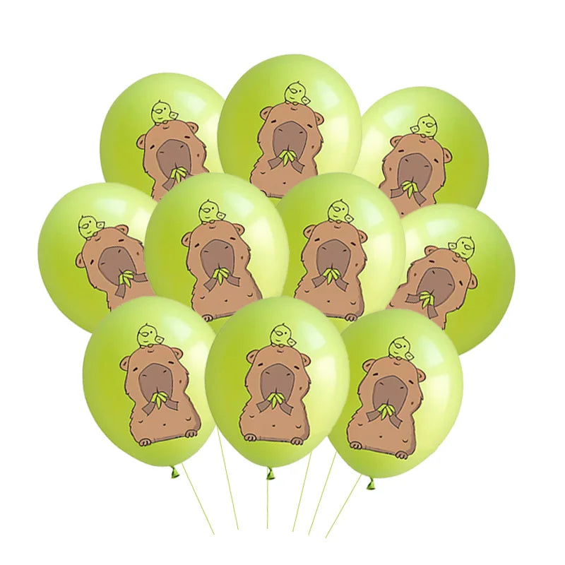 Capybara Balloons Baby Shower Globos Kids Toy Gifts Cute Kapibala Boys Girls Birthday DIY Party Decoration Capybara Foil Balloon