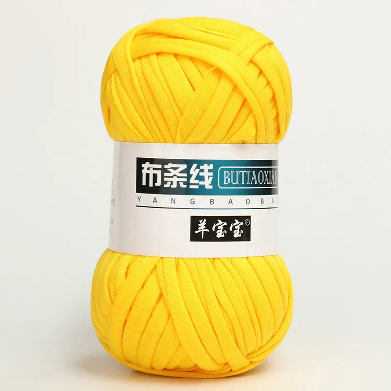 100g/pc Crocheting T Shirt Thick Soft Cloth Yarn for Hand Knitting Crochet Line Woven Handbag Blanket Thick Yarn Flat thread
