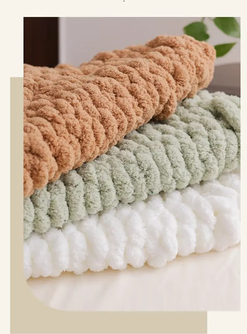 Premium Gradient Cat Tail Yarn 2-Pack - Extra Thick Chenille Plush Yarn 500g