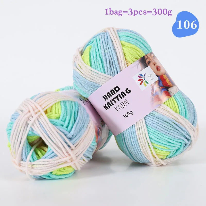 7-Strand Yarn, Multi-Colored Gradient Yarn