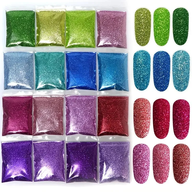 100g/50g Holographic Laser Extra Fine Glitter Dazzling Nail Glitter Powder DIY Art Crafts Resin Tumbler Decoration Shiny Glitter