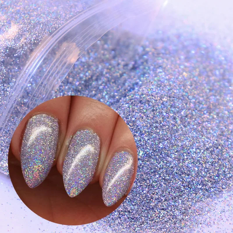 10g/Bag Holographic Fine Glitter Powder For Epoxy Filling Laser Glitter Gold Silver Fine Powder DIY Resin Mold Filling Crafts