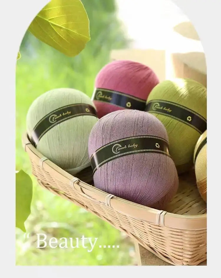 1 Piece of 150g Fine Silk Cotton Yarn for Summer, Soft Solid Color Silk Cotton Yarn, Suitable for Crochet, Knitting, Handicrafts, T-Shirts, Shawls, Scarves, and Accessories