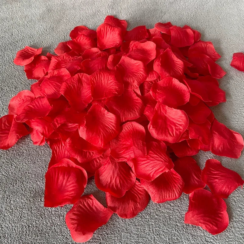 Artificial Red Rose Petals,Romantic Decorative Petals,for Valentine'S Day,Anniversary,Wedding, Engagement,Birthday,Proposal